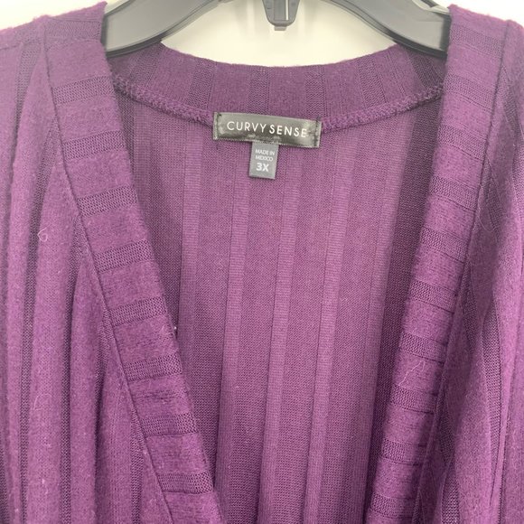 Curvy Sense Kim Hacci Surplice Top Plum 3X NWT - Picture 4 of 8